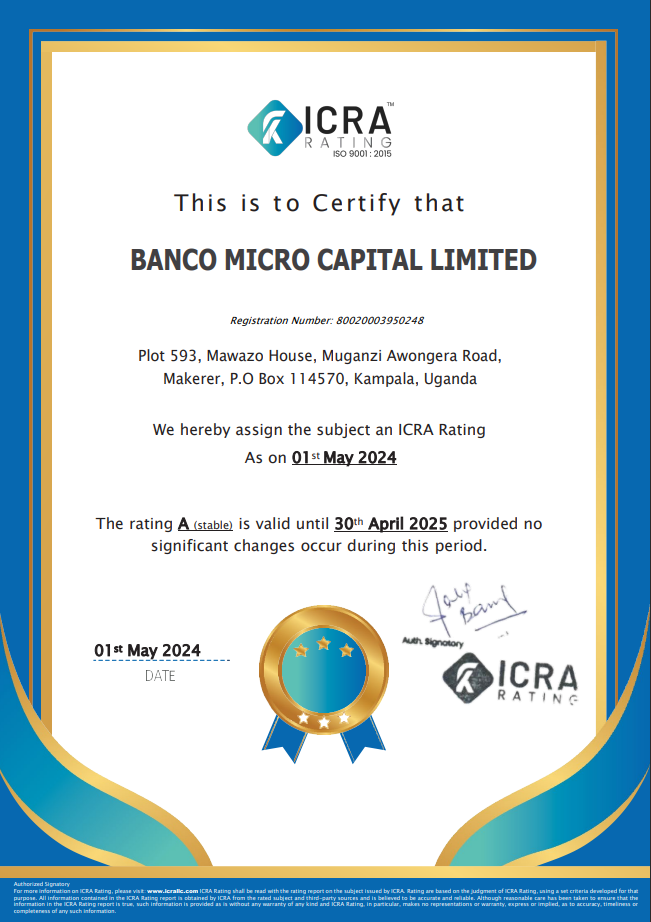 ICRA Rating Certificate